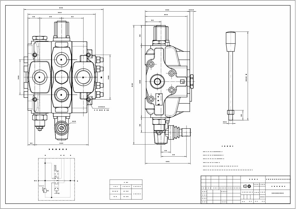 SD25 Manual 1 carrete Válvula direccional seccional drawing image