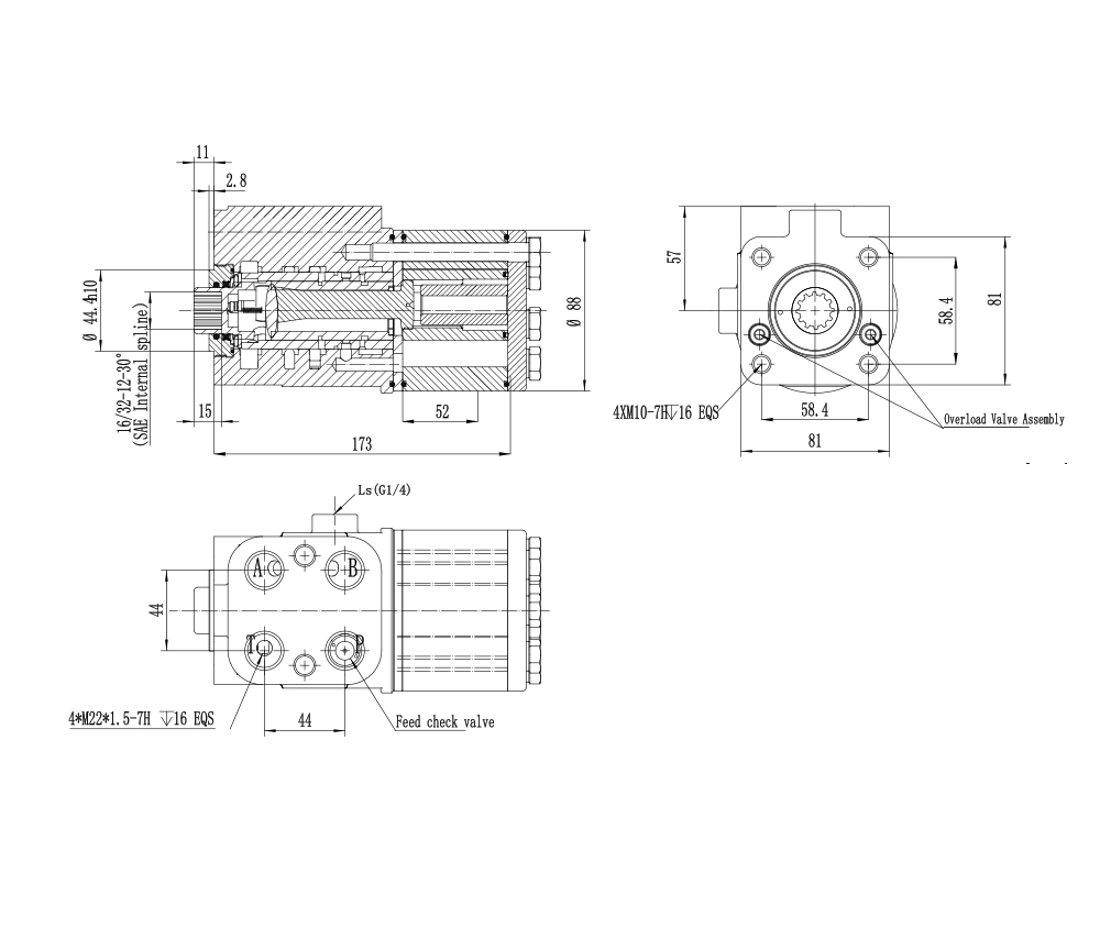 TLF-E800 800 ml/r 60 L/min Unidad de Dirección drawing image