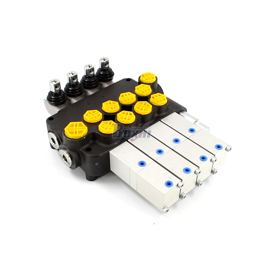 P80Q-G-4OT Neumático 4 carretes Válvula Direccional Monobloque image