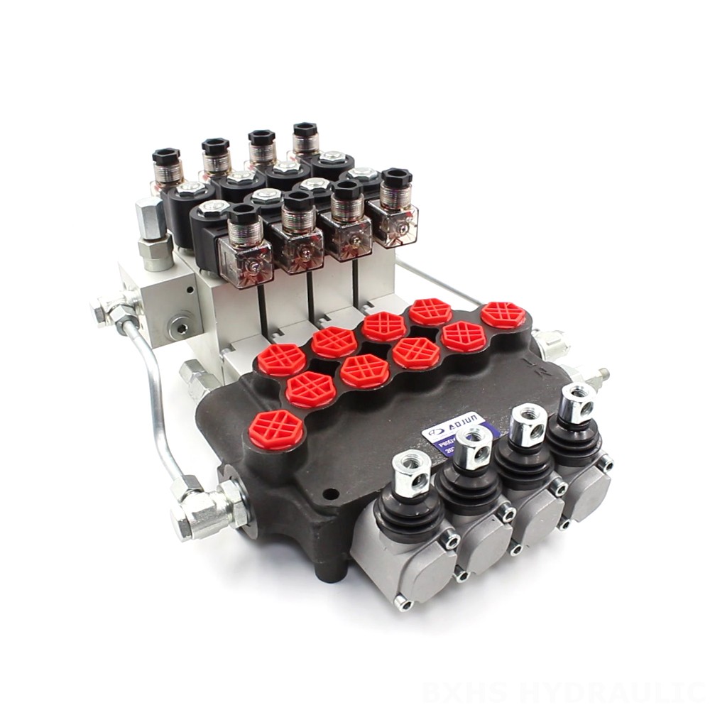 P80 Electrohidráulico 4 carretes Válvula Direccional Monobloque image