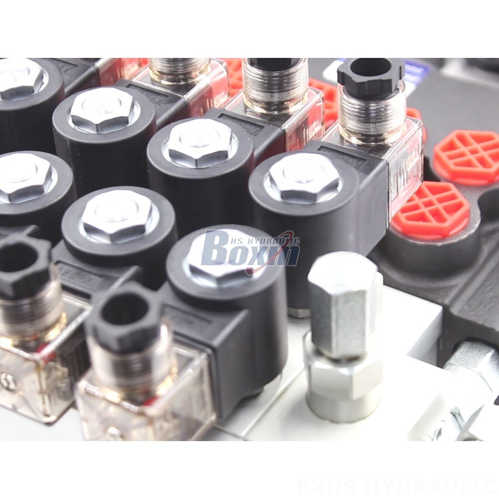 P80 Electro-hydraulic 5 Spool Monoblock Directional Valve - Factory Direct detail image