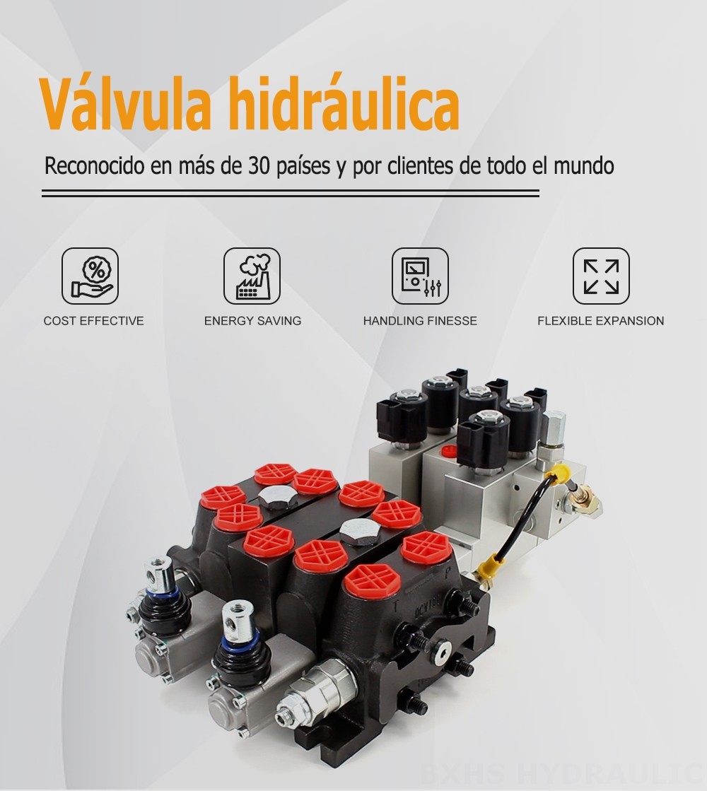 DCV100-OT-J-OT Electrohidráulico 3 carretes Válvula direccional seccional