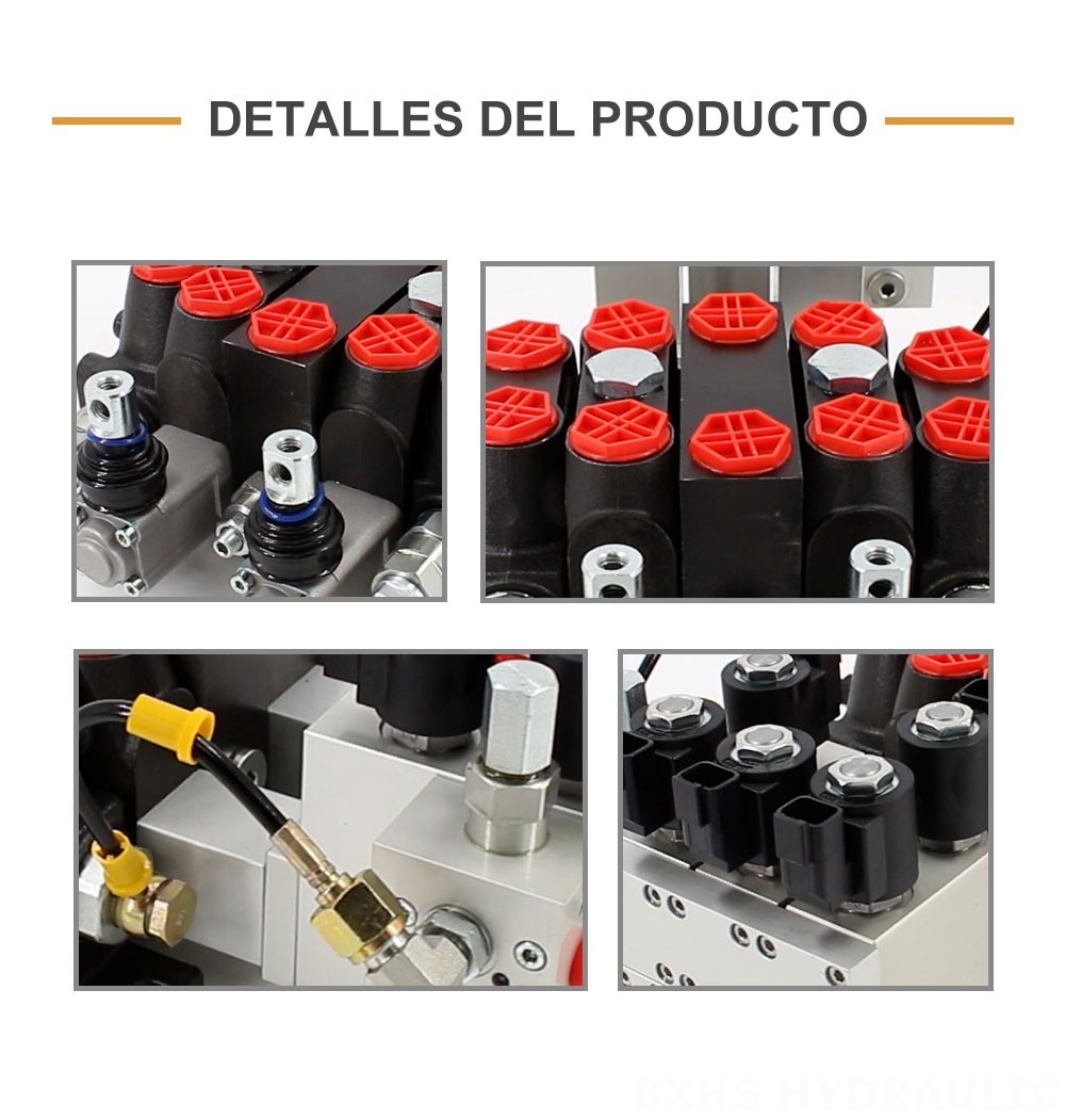 DCV100-OT-J-OT Electrohidráulico 3 carretes Válvula direccional seccional