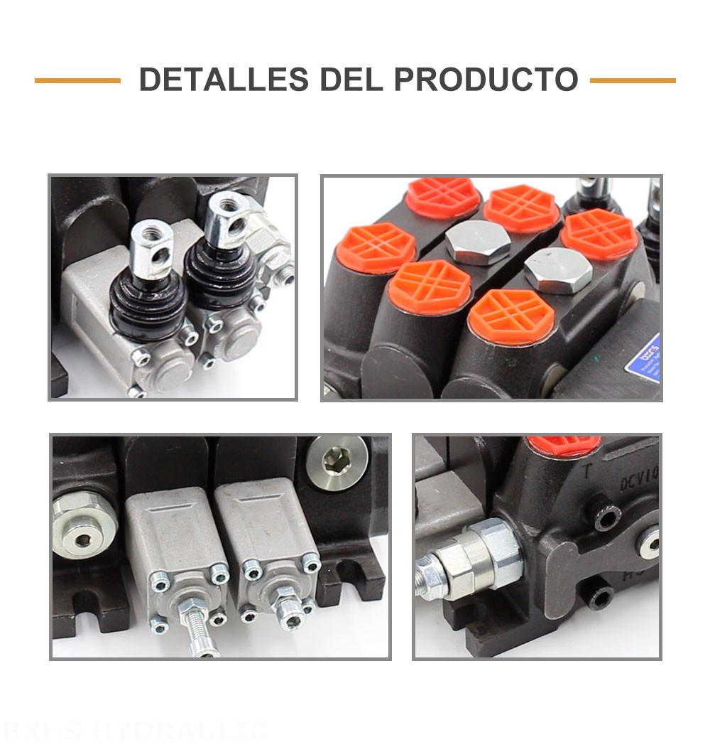 DCV100 Manual 2 carretes Válvula direccional seccional