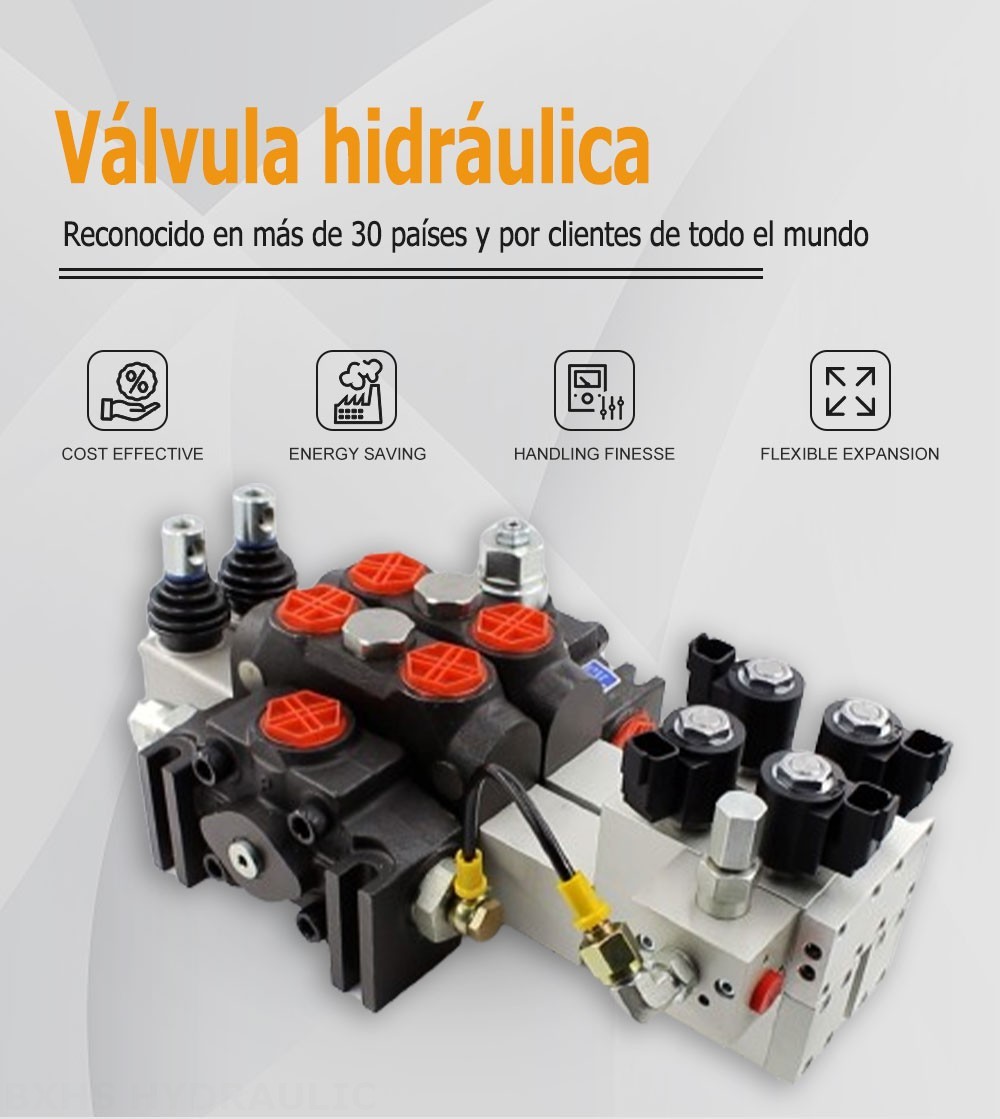 DCV200 Electrohidráulico 2 carretes Válvula direccional seccional