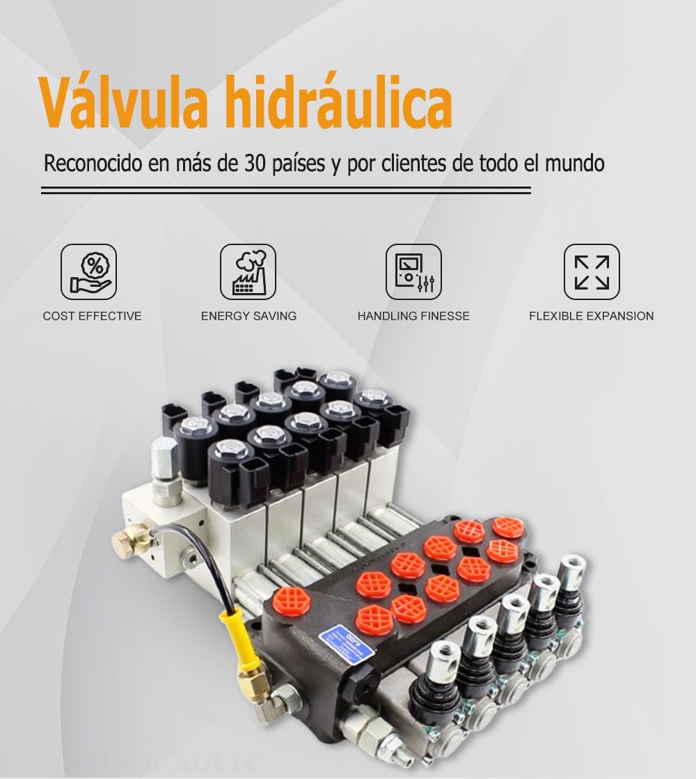 DCV40Z Manual 5 carretes Válvula direccional monobloque