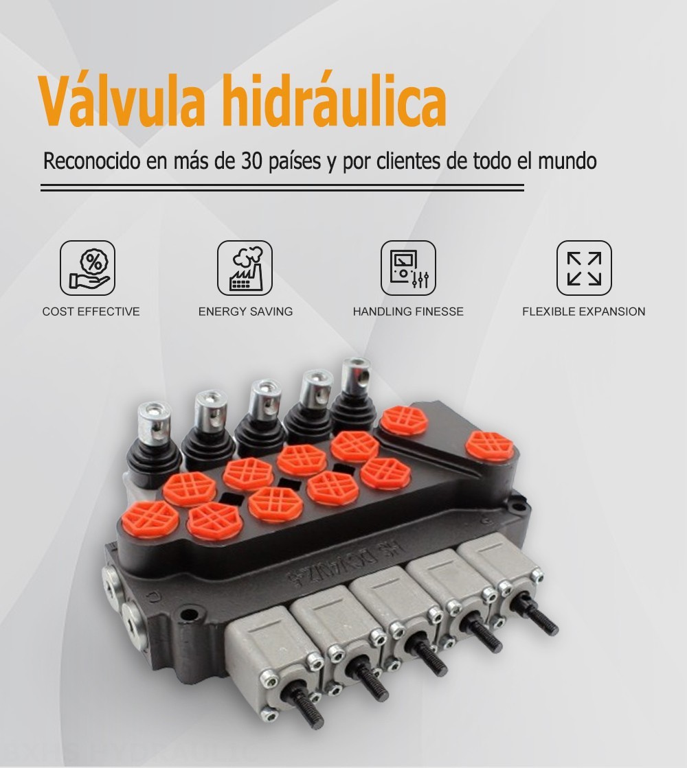 DCV40Z Manual 5 carretes Válvula direccional monobloque