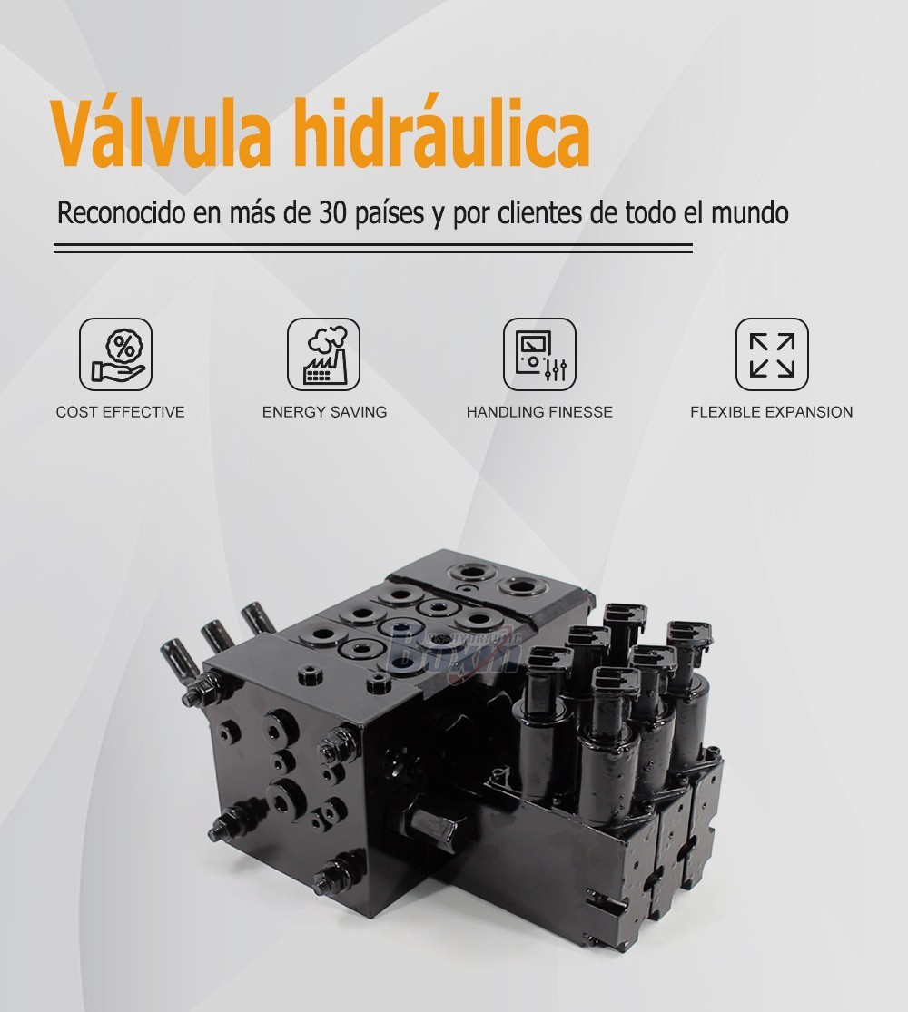 DCV55 Electro-hydraulic 3 Spool Sectional Directional Valve for Mobile Equipment