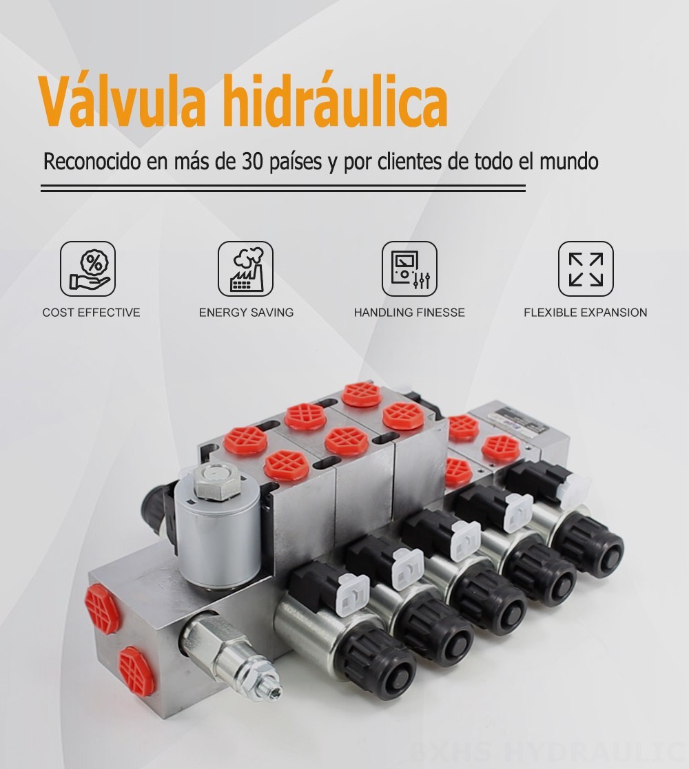 DCV56 Eléctrico proporcional 5 carretes Válvula direccional seccional