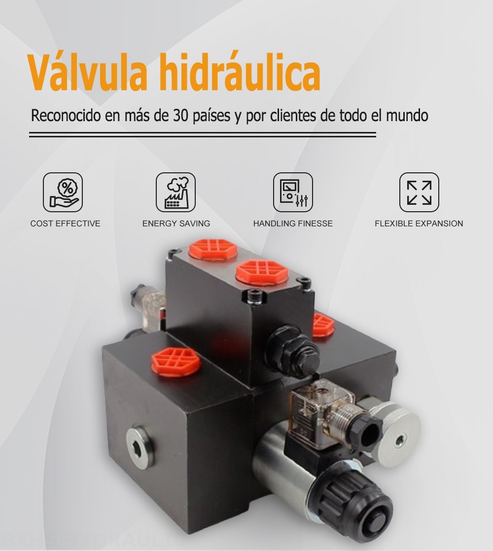 DCV58F Solenoide 1 carrete Válvula direccional seccional