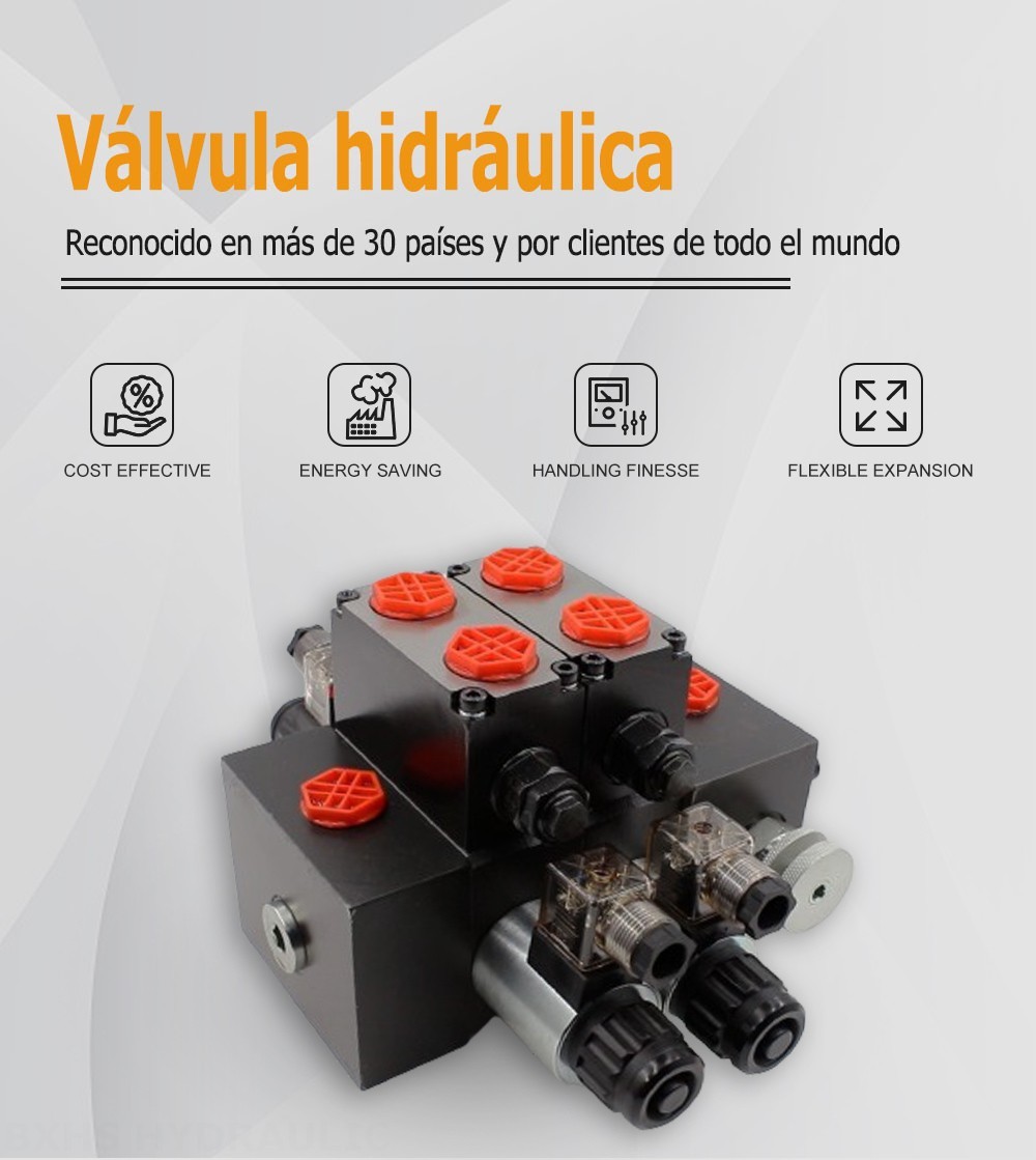 DCV58F Solenoide 2 carretes Válvula direccional seccional