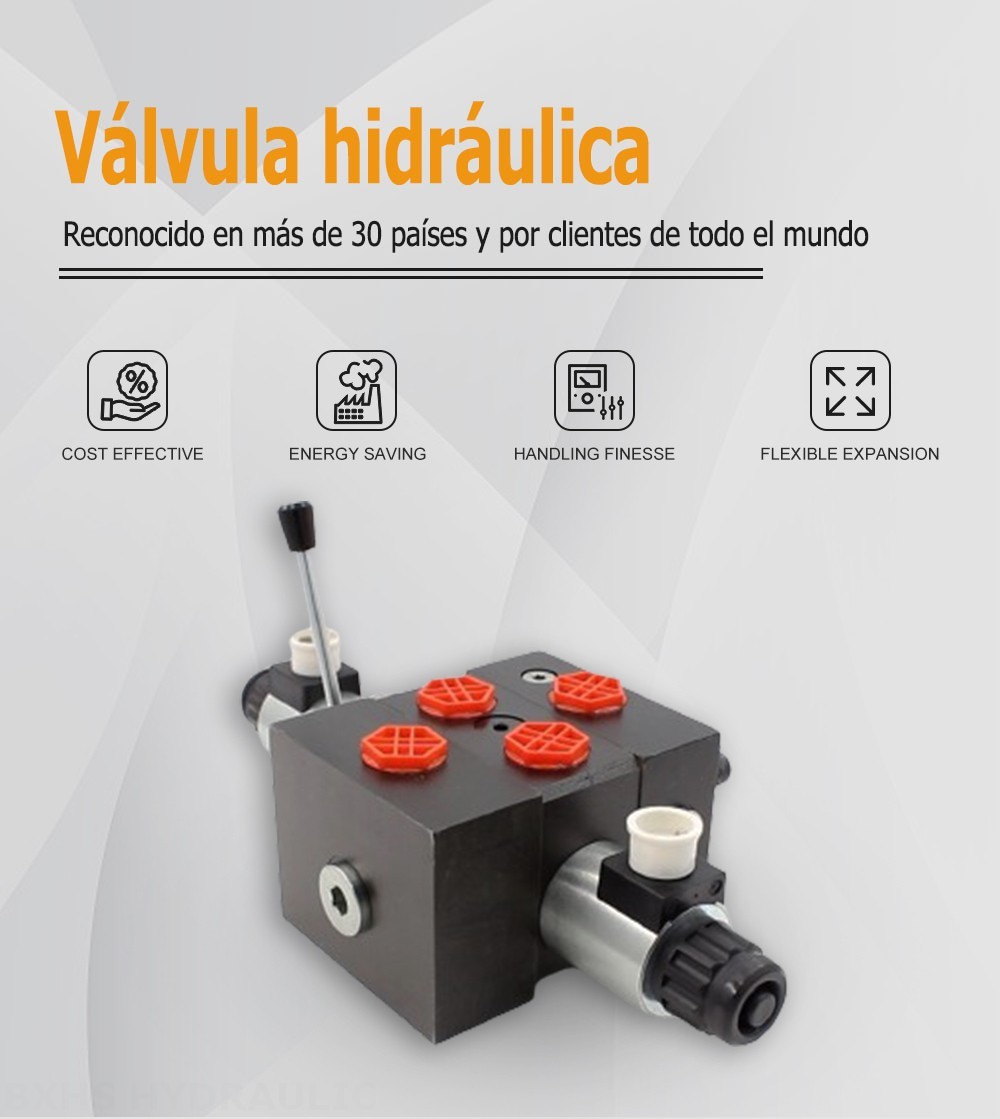 DCV58 Solenoide 1 carrete Válvula direccional seccional