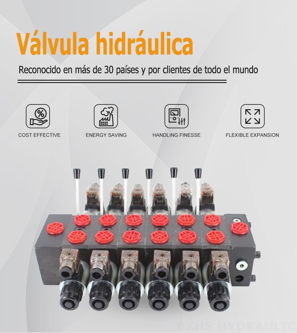 DCV58 Solenoide 6 carretes Válvula direccional seccional