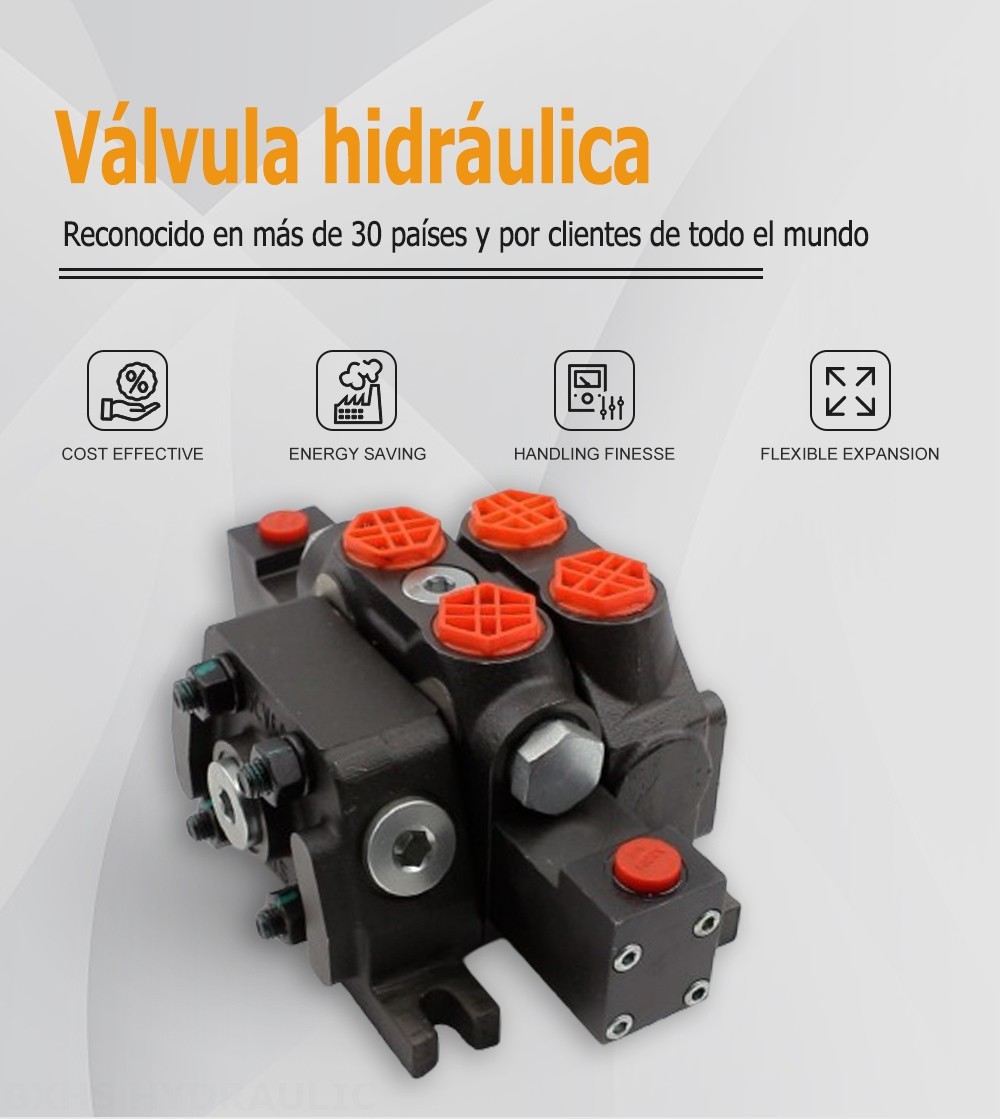 DCV60-G34 Hidráulico 1 carrete Válvula direccional seccional