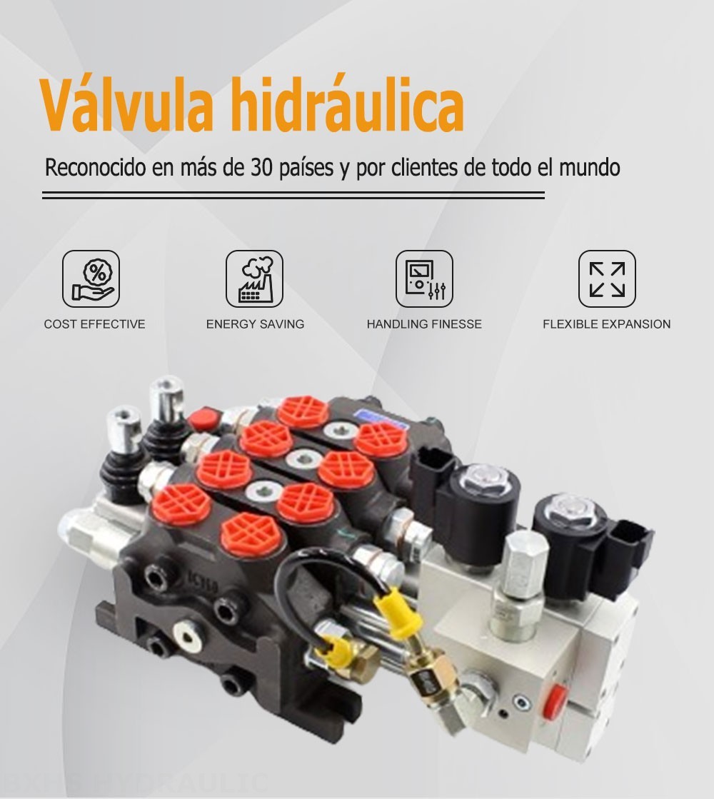 DCV60 Electrohidráulico 2 carretes Válvula direccional seccional