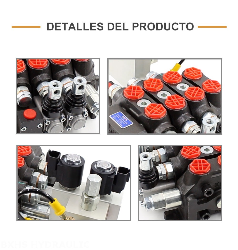 DCV60 Electrohidráulico 2 carretes Válvula direccional seccional