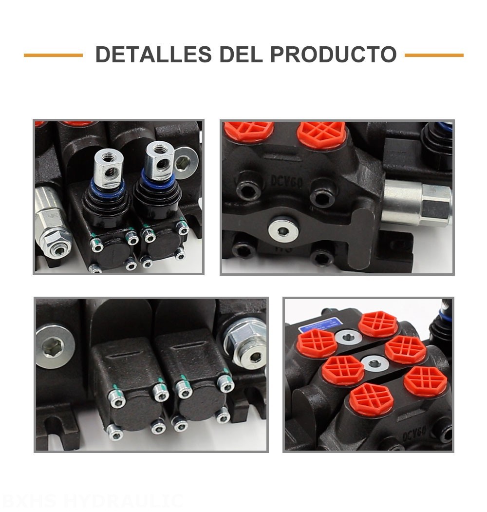 DCV60 Manual 2 carretes Válvula direccional seccional