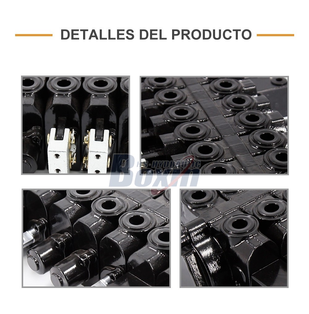 HSW50 Series 8 Spool Monoblock Control Valve for Hydraulic Systems