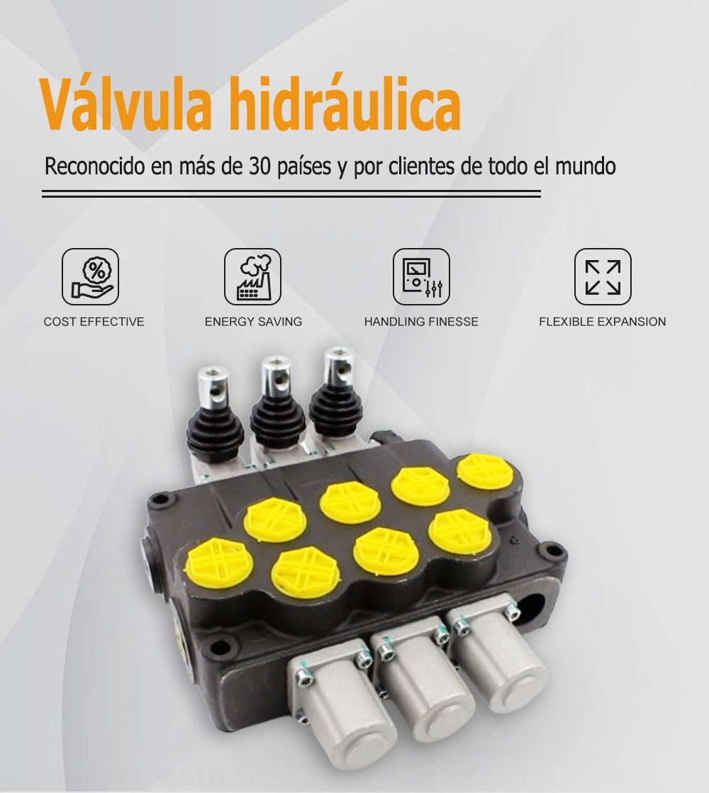 P120-G1-OT Manual 3 carretes Válvula direccional monobloque