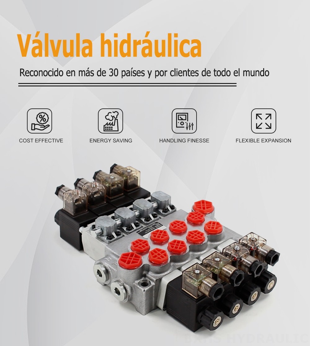 P40-DS Solenoide 4 carretes Válvula Direccional Monobloque