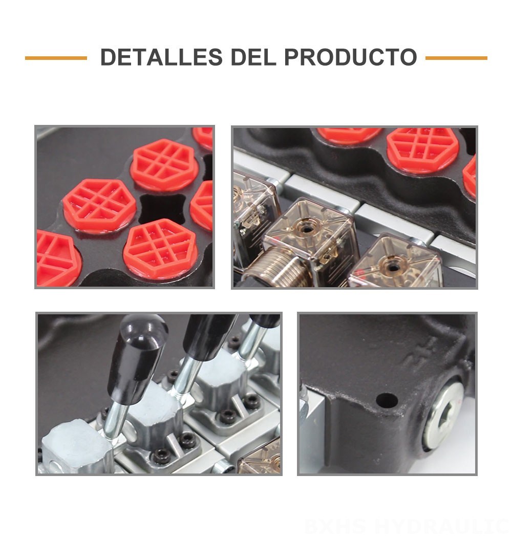 P40-S Solenoide 4 carretes Válvula Direccional Monobloque