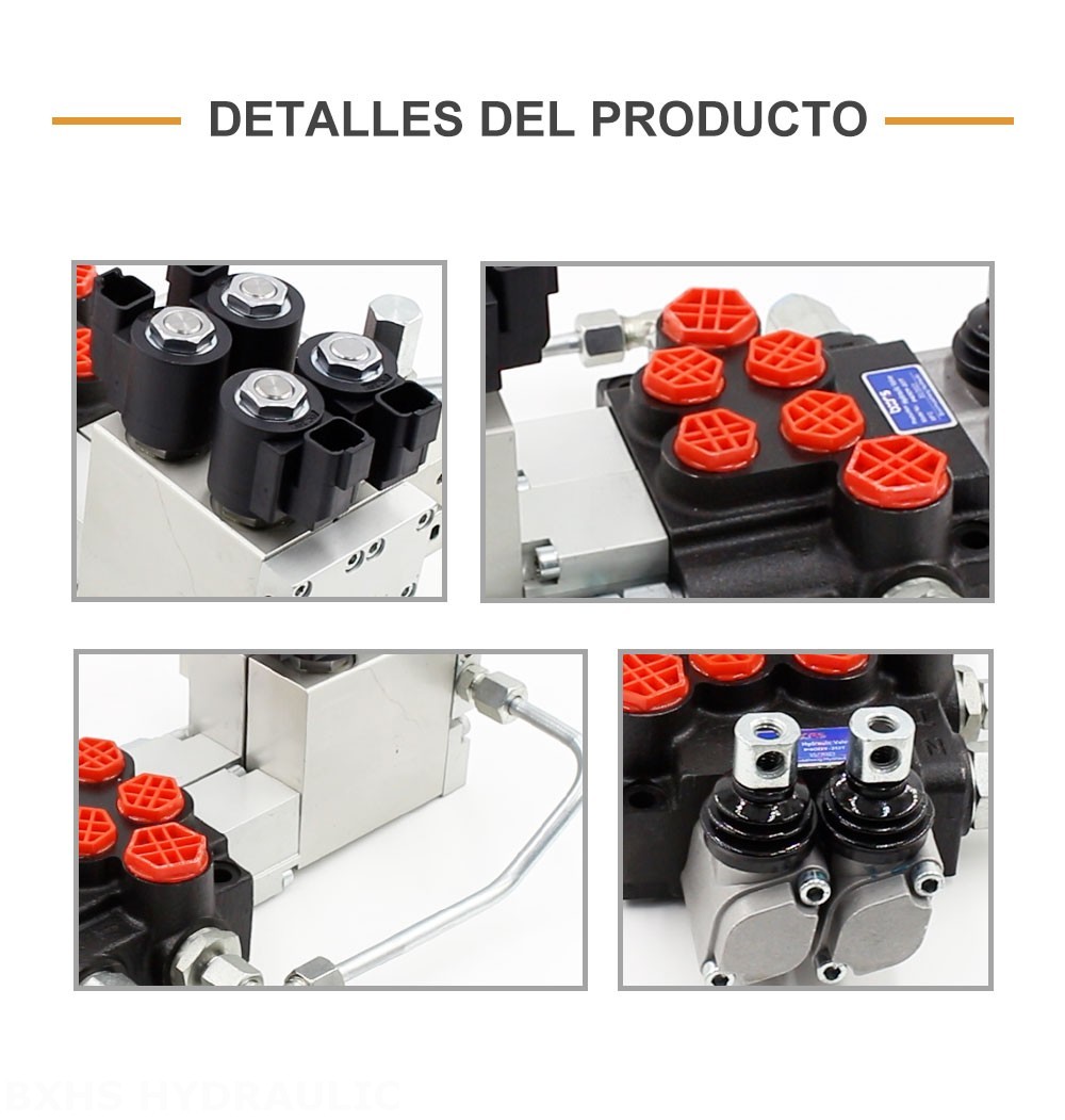 P40 Electrohidráulico 2 carretes Válvula direccional monobloque