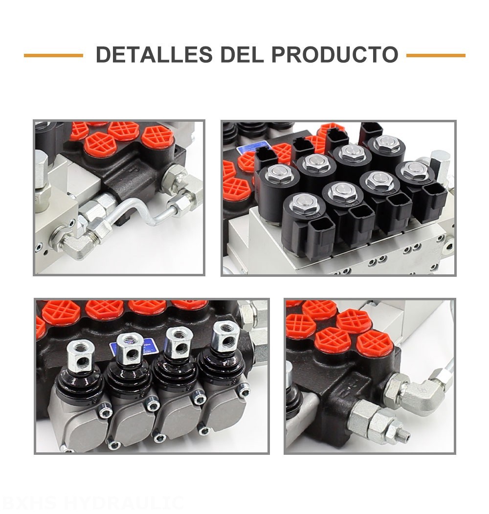 P40 Electrohidráulico 4 carretes Válvula direccional monobloque