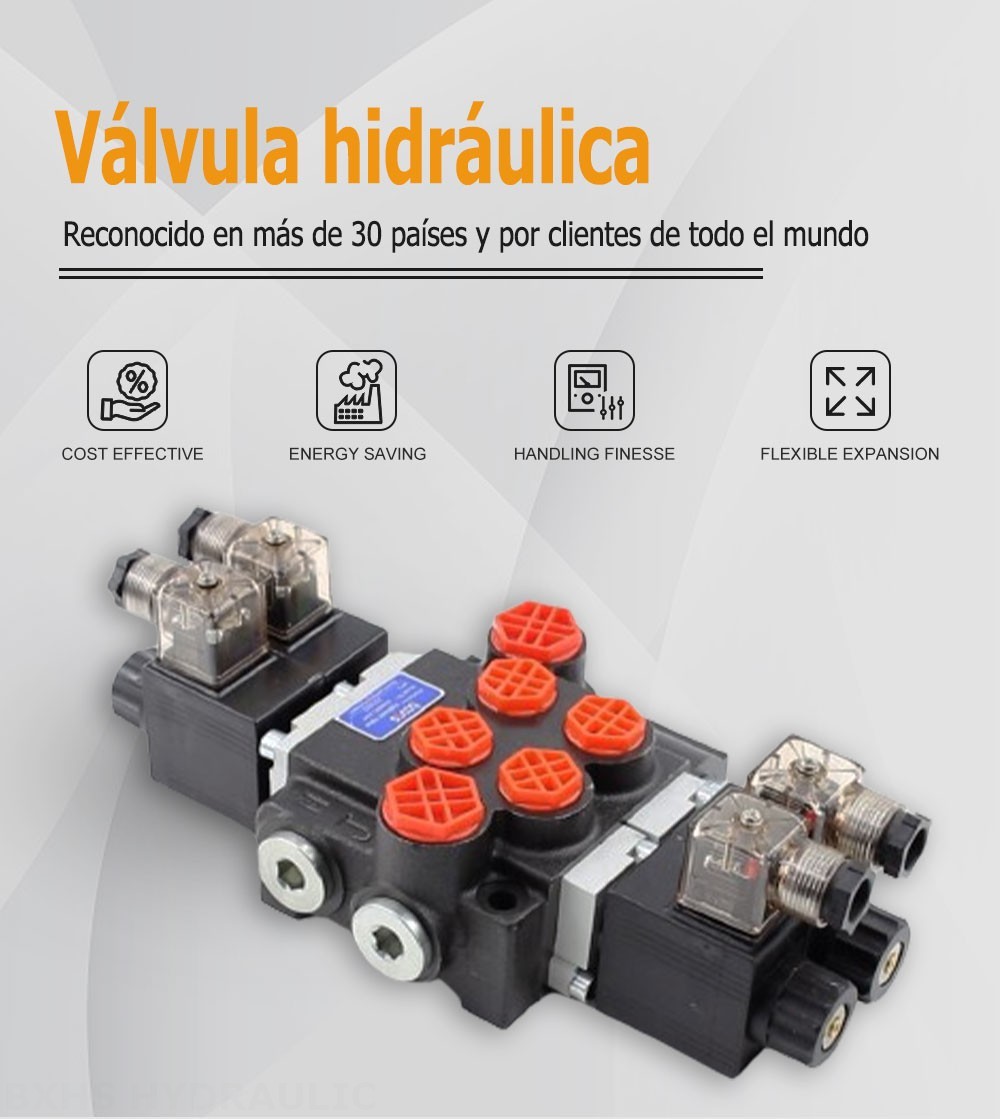 P40 Solenoide 2 carretes Válvula direccional monobloque