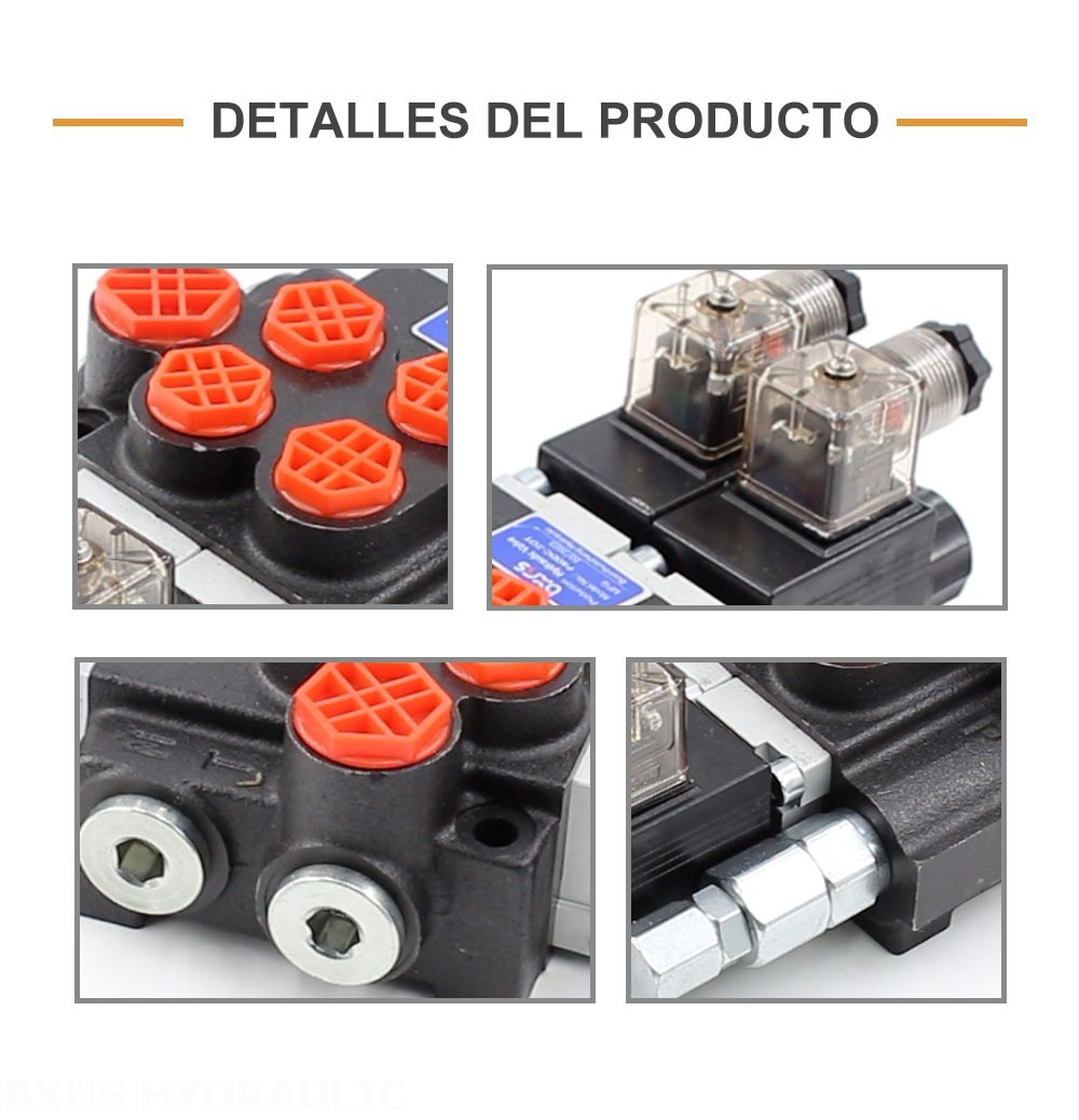 P40 Solenoide 2 carretes Válvula direccional monobloque