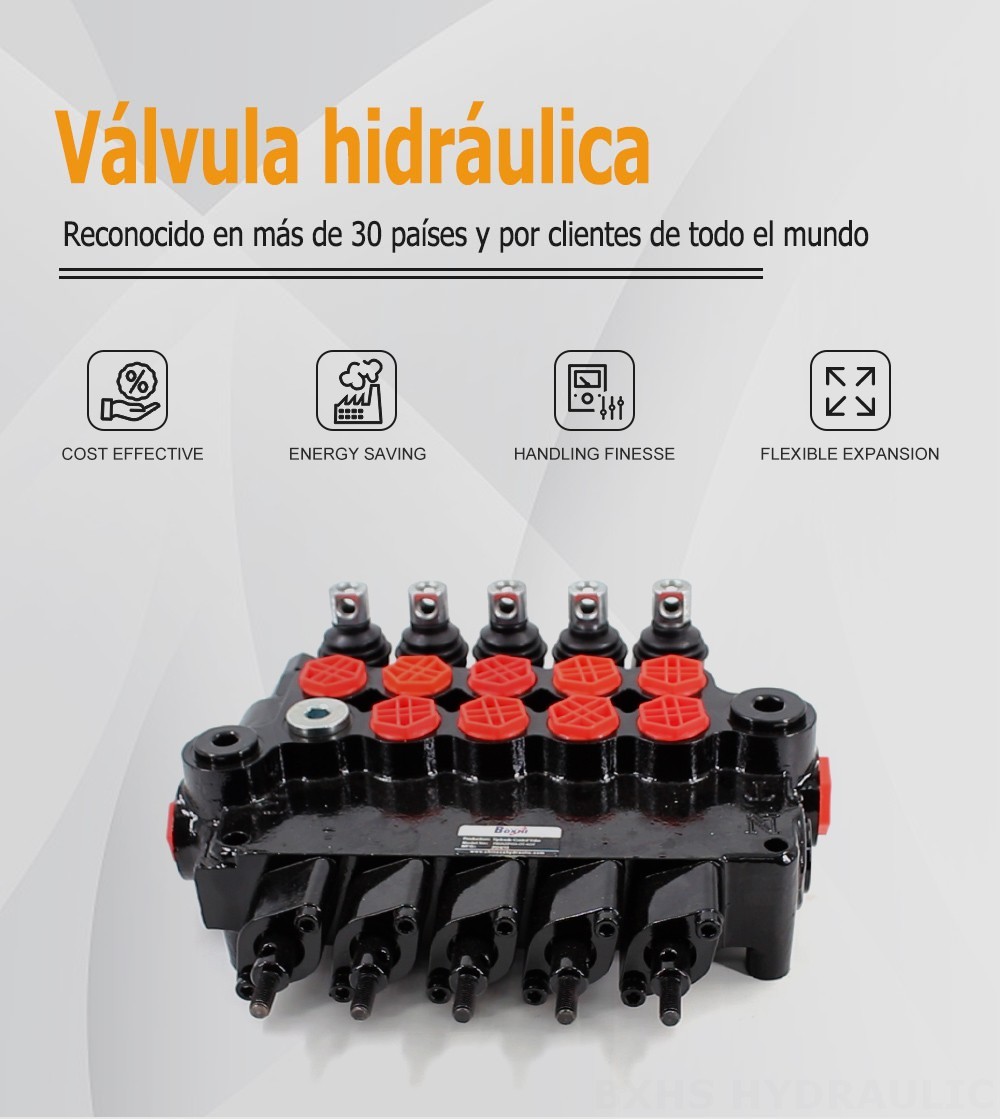P80AZ Hidráulico y manual 5 carretes Válvula de Control de Patas de Gato