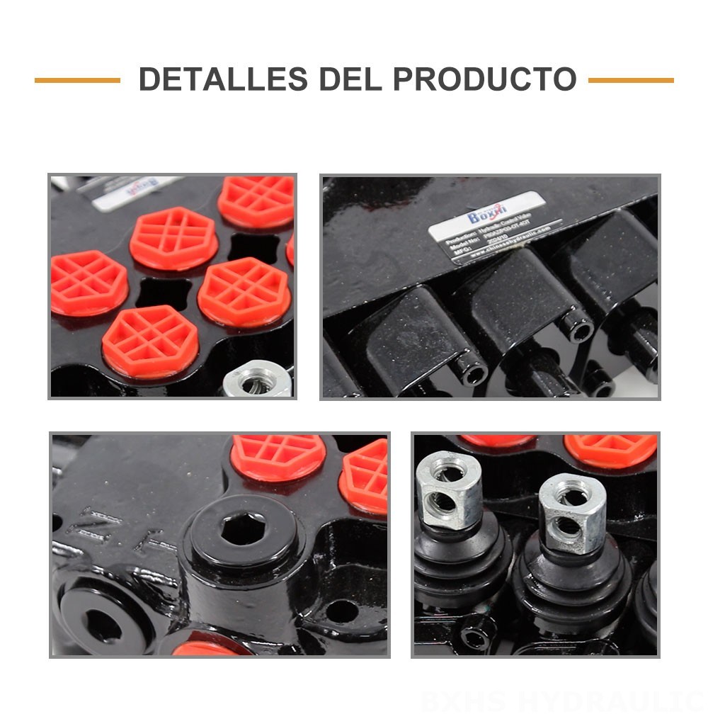 P80AZ Hidráulico y manual 5 carretes Válvula de Control de Patas de Gato