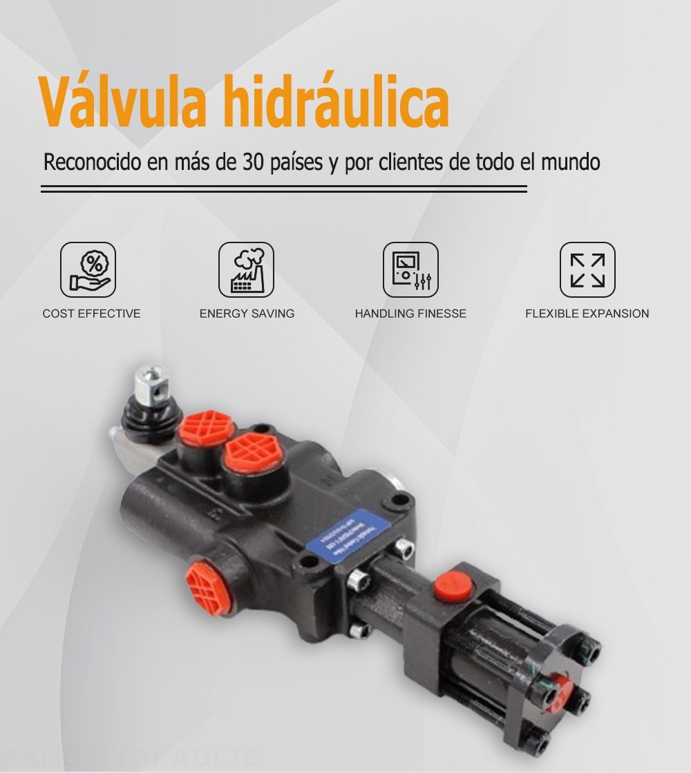 P80F-G34 Hidráulico 1 carrete Válvula direccional monobloque