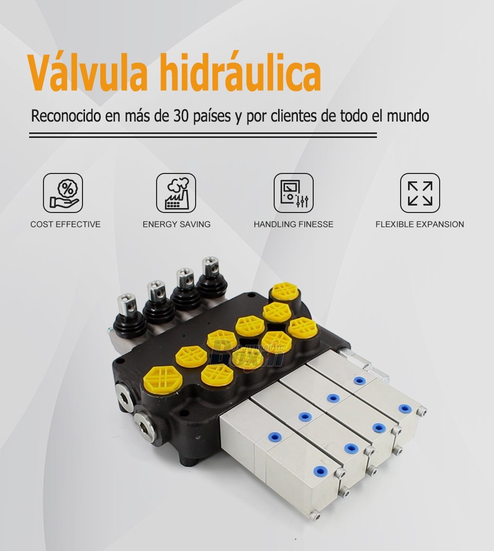 P80Q-G-4OT Pneumatic 4 Spool Monoblock Directional Valve
