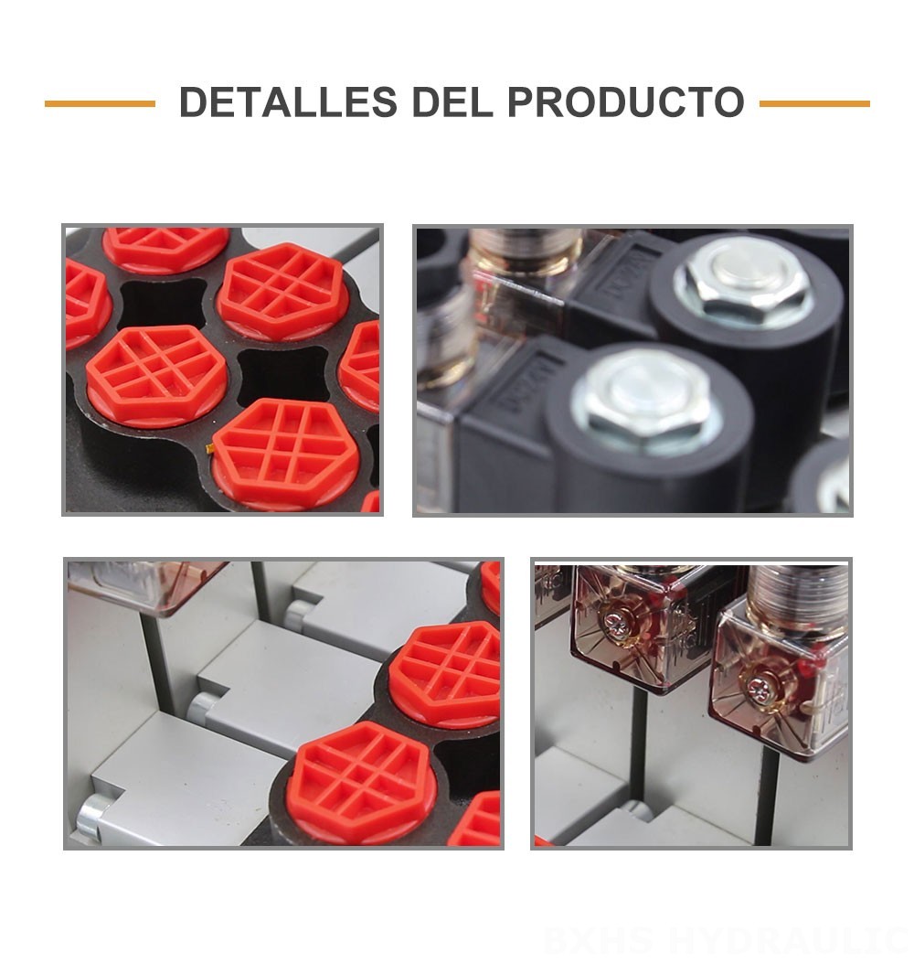 P80 Electrohidráulico 4 carretes Válvula Direccional Monobloque