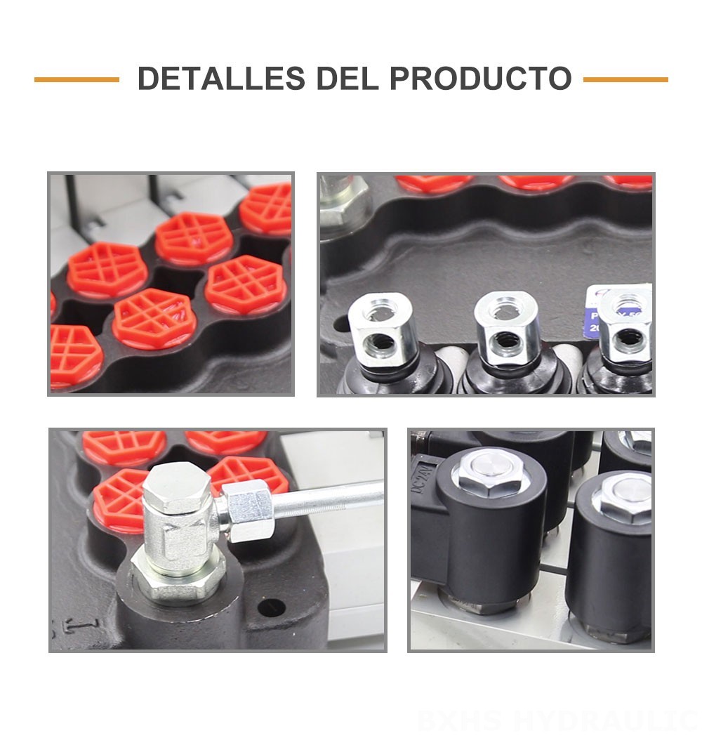 P80 Electrohidráulico 5 carretes Válvula Direccional Monobloque