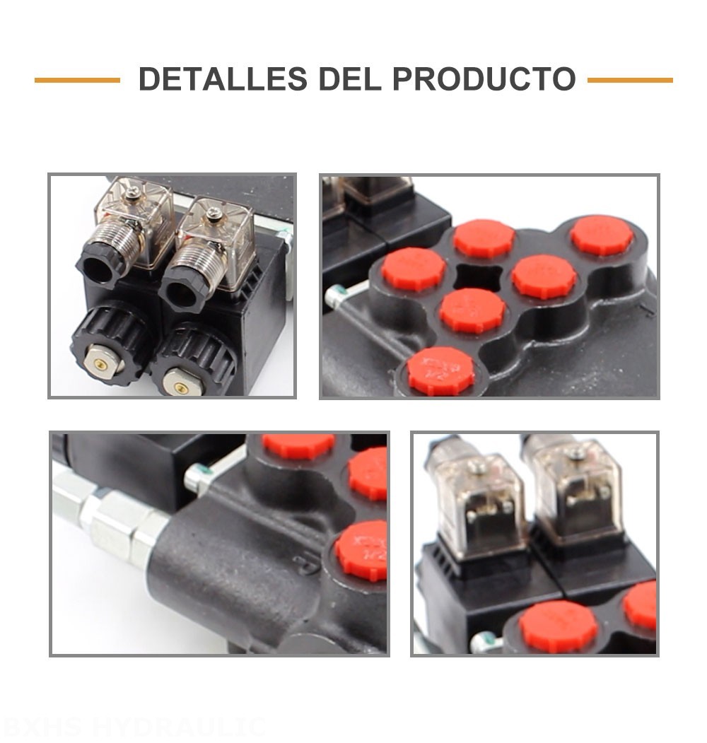 P80 Solenoide 2 carretes Válvula direccional monobloque