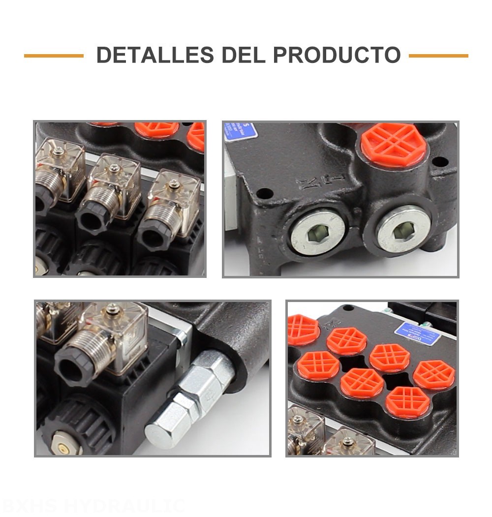 P80 Solenoide 3 carretes Válvula direccional monobloque