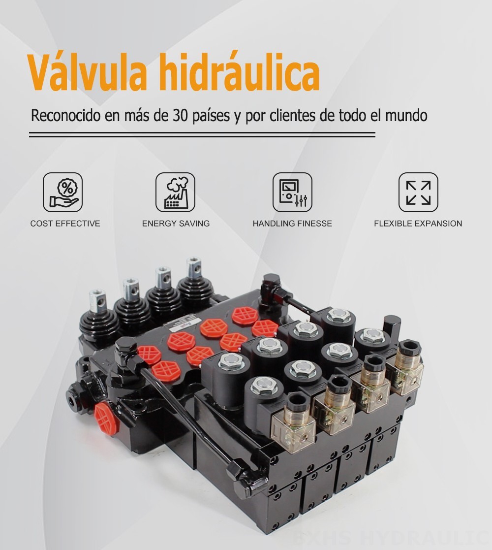 SD11-PG2 Electrohidráulico 4 carretes Válvula Direccional Monobloque