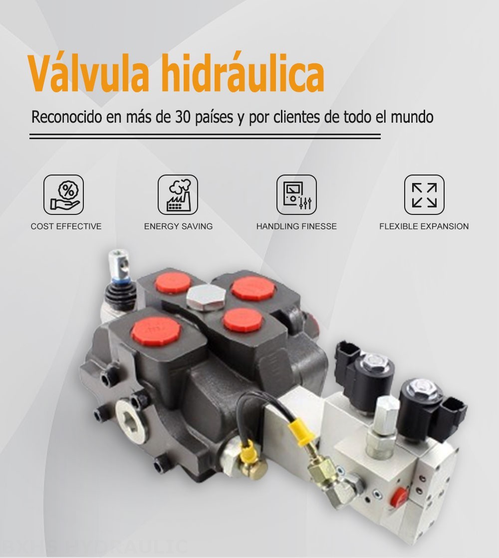 SD25 Electrohidráulico 1 carrete Válvula direccional seccional