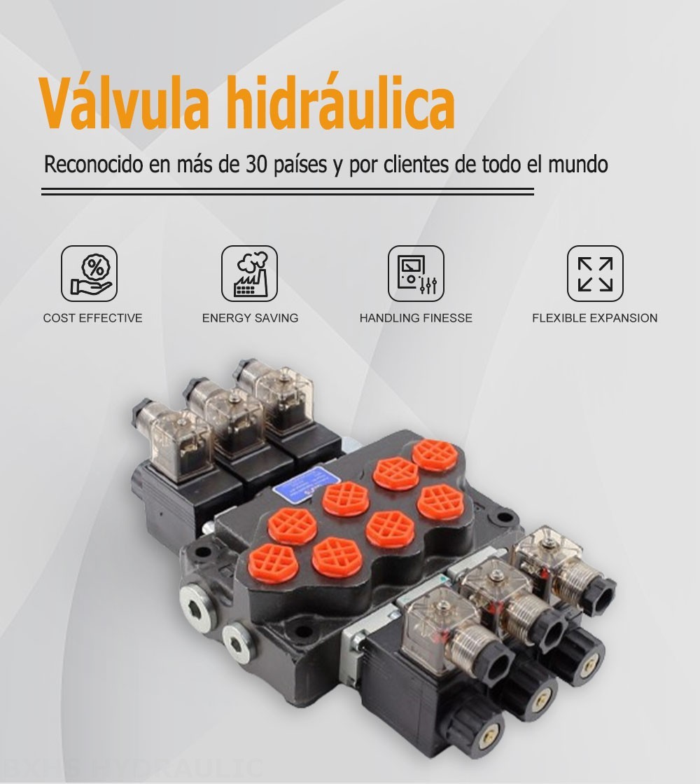 SD5 Solenoide 3 carretes Válvula direccional monobloque