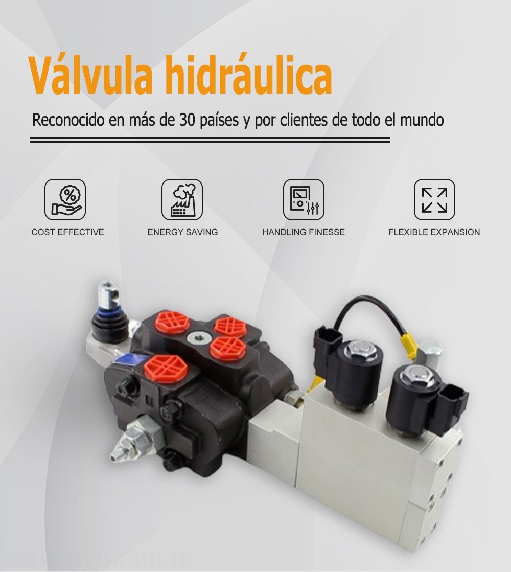 SD8 Electrohidráulico 1 carrete Válvula direccional seccional