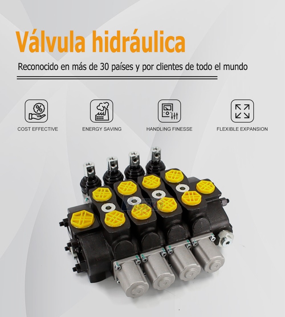 SD8 Manual 4 Spool Sectional Directional Valve for Hydraulic Systems