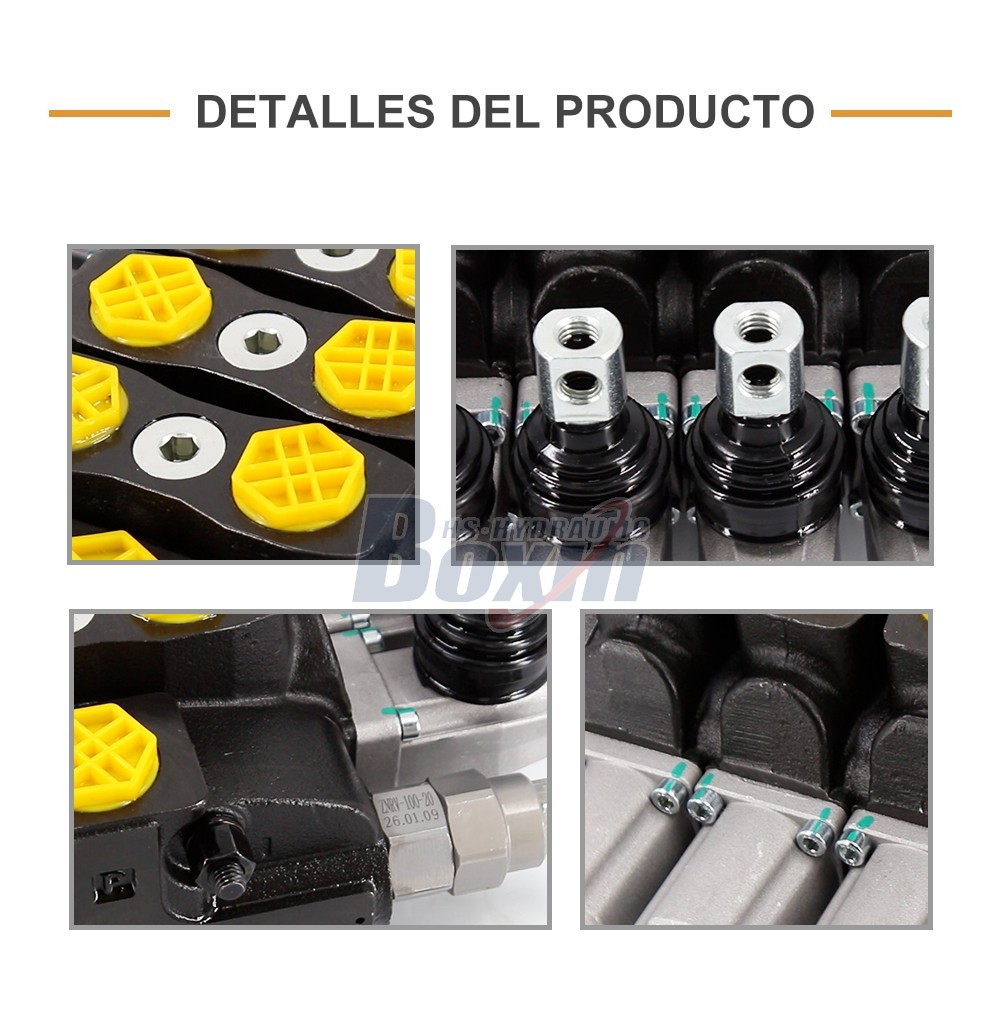 SD8 Manual 4 Spool Sectional Directional Valve for Hydraulic Systems