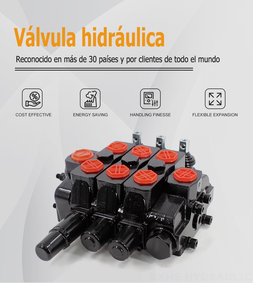 SDS180 Hidráulico y manual 3 carretes Válvula direccional seccional