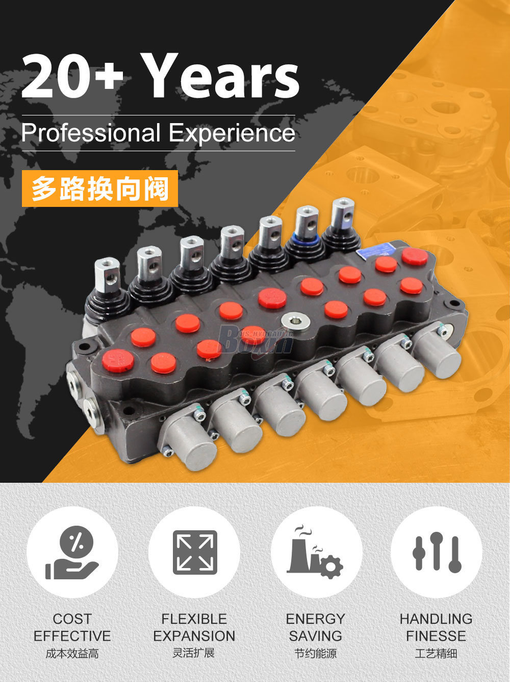 SD5 手控 7 联 整体式换向阀